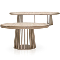 Table extensible Avintos ovale chêne clair