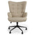 Fauteuil de bureau à dossier haut Beaso tissu taupe clair