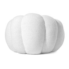 Sillón concha Basha de tela bouclé blanca
