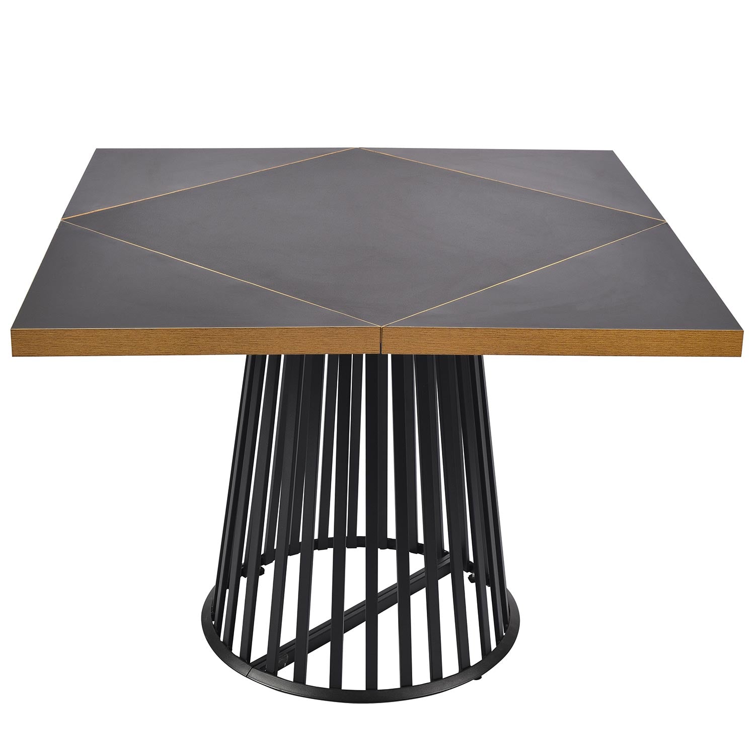 Table modulable ronde ou carrée Flipflap 100cm Chêne clair ou Noir