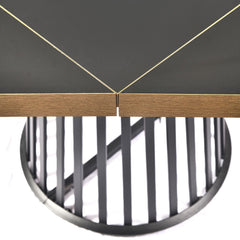 Table modulable ronde ou carrée Flipflap 100cm Chêne clair ou Noir