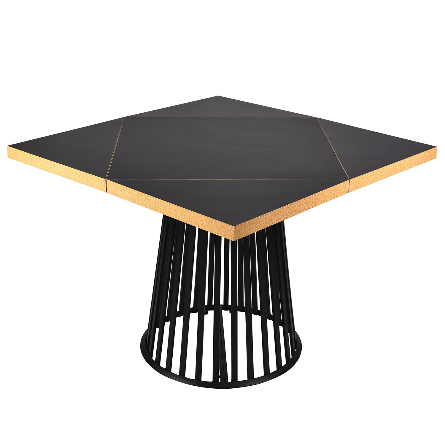 Table modulable ronde ou carrée Flipflap 100cm Chêne clair ou Noir