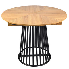 Table modulable ronde ou carrée Flipflap 100cm Chêne clair ou Noir