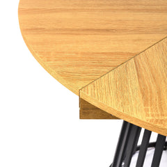 Table modulable ronde ou carrée Flipflap 100cm Chêne clair ou Noir