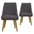 Juego de 2 sillones Fokora de tela gris oscuro