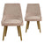 Juego de 2 sillones de terciopelo topo Fokora