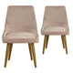 Juego de 2 sillones de terciopelo topo Fokora