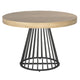 Table extensible ronde Axeline chêne clair pieds noir