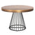 Table extensible ronde en bois noisette avec pieds noirs