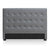 Tête de lit 160 cm capitonnée en simili cuir gris