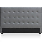 Tête de lit gris capitonnée 180 cm