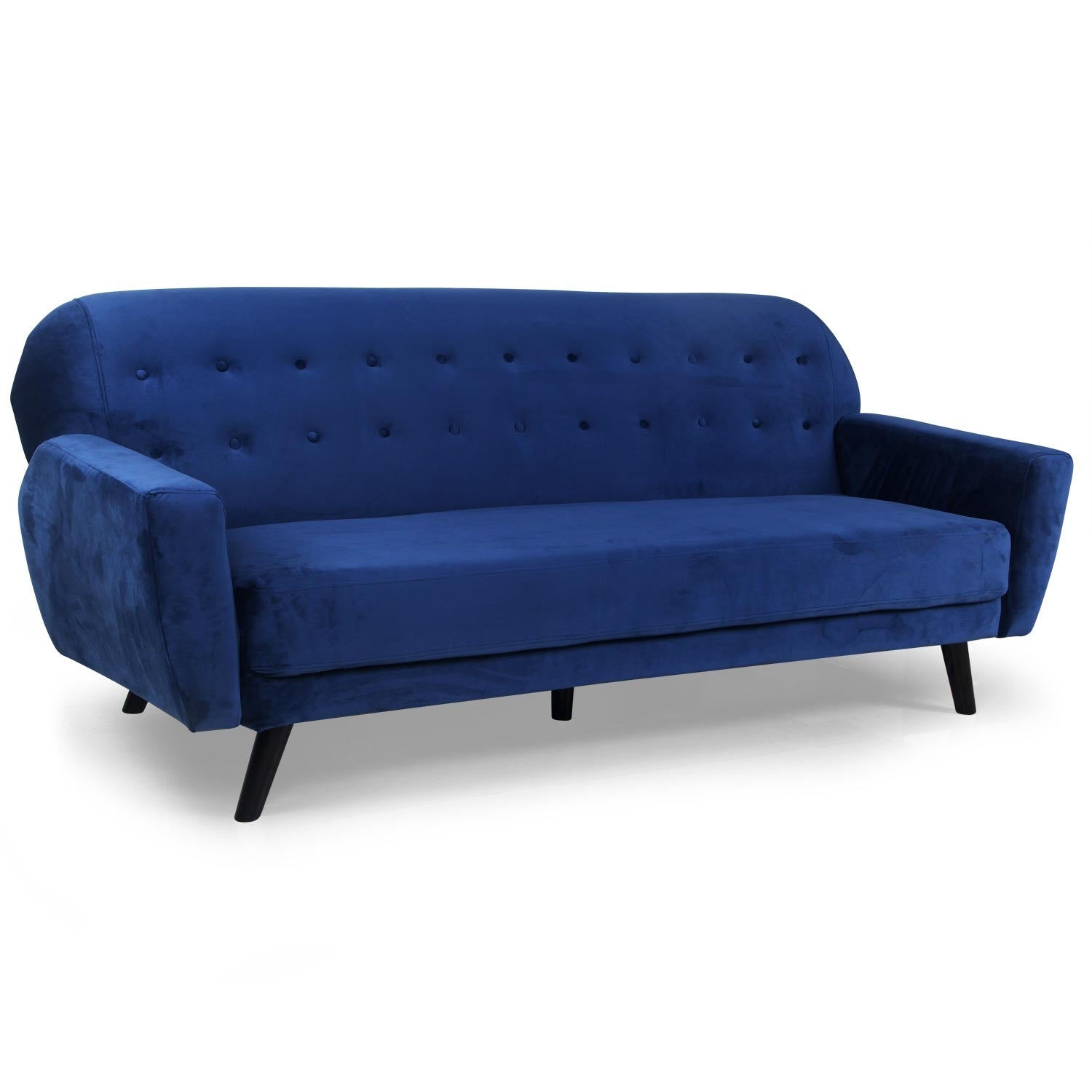 Canapé convertible scandinave Helios velours Bleu