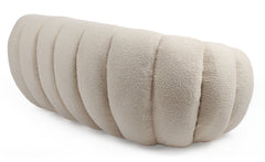 Canapé 2 Places design coquillage Horizan Tissu bouclette Crème