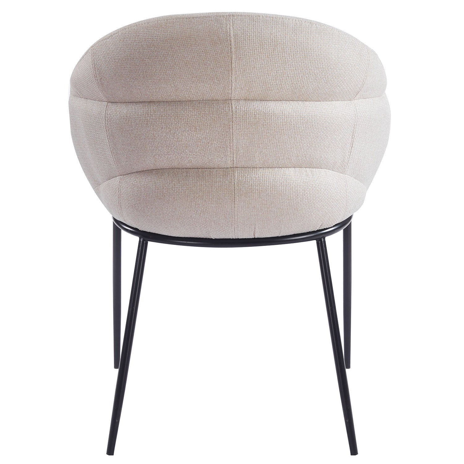 Lot de 4 chaises design enveloppant Ingrid Tissu beige
