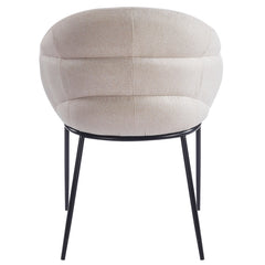 Lot de 4 chaises design enveloppant Ingrid Tissu beige