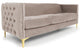 Canapé Ashile 3 places velours taupe