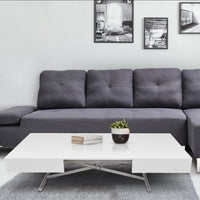 Mesa de centro elevable Appo blanco lacado