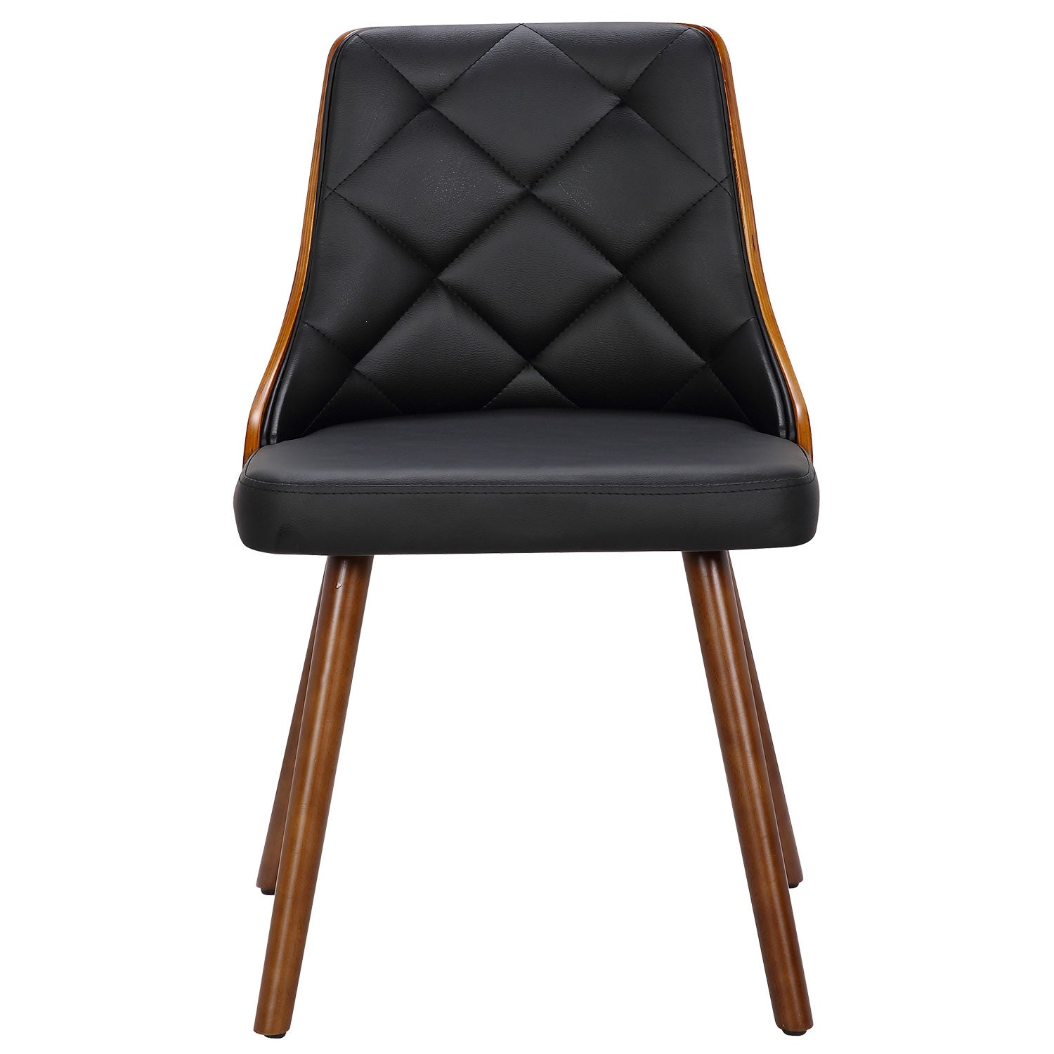 Lot de 4 chaises scandinaves Lalix Bois Noisette et Noir