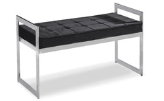 Banquetas de terciopelo con patas plateadas Asstro negras