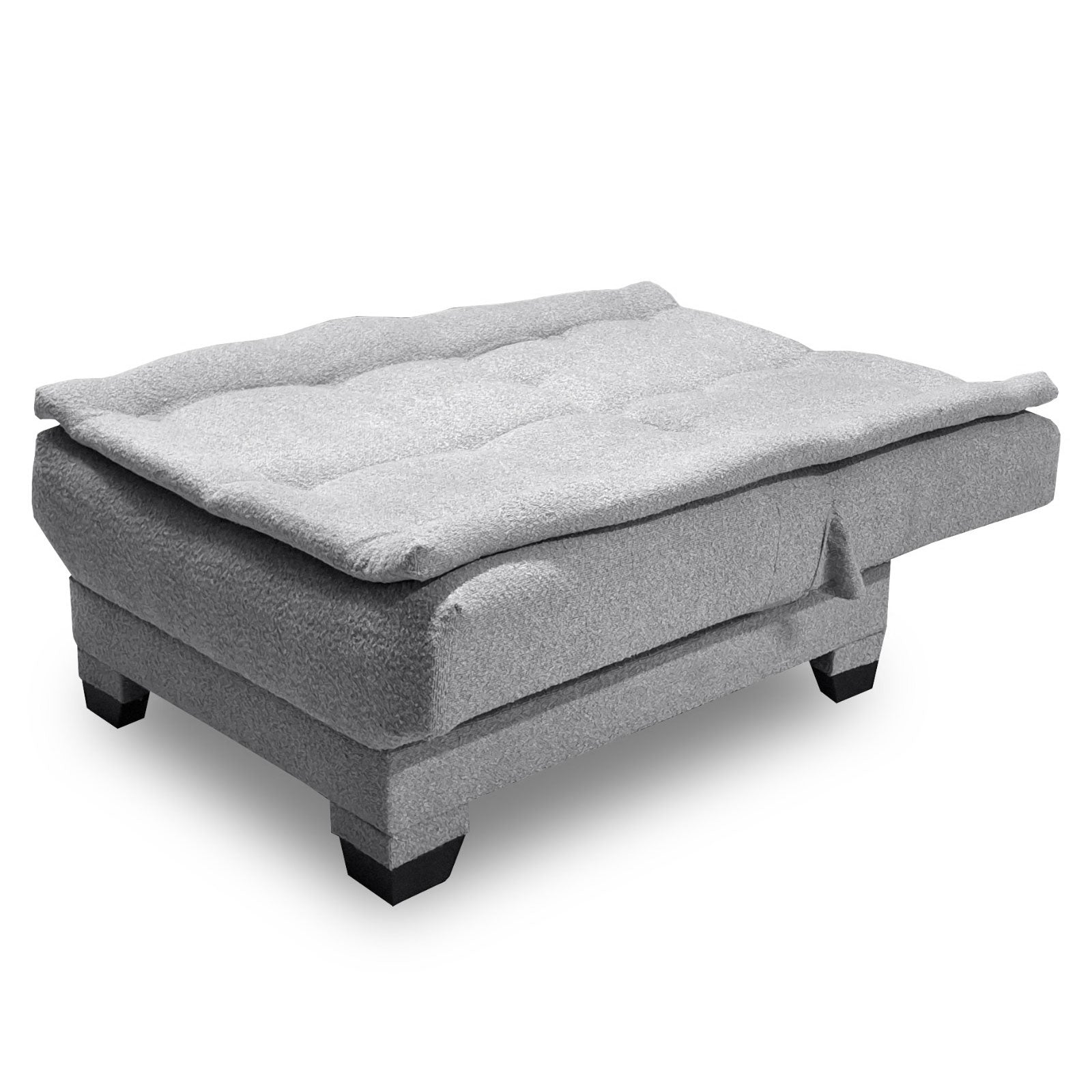 Fauteuil transformable en banquette Lefkada Tissu texturé Gris