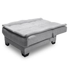 Fauteuil transformable en banquette Lefkada Tissu texturé Gris