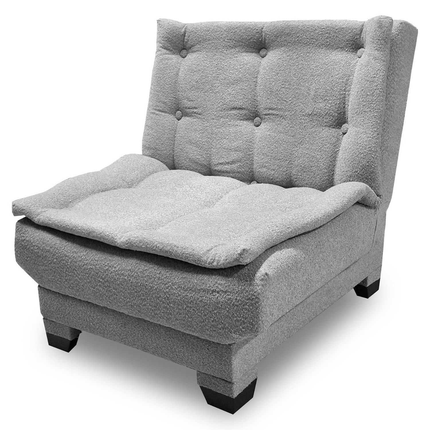 Fauteuil transformable en banquette Lefkada Tissu texturé Gris
