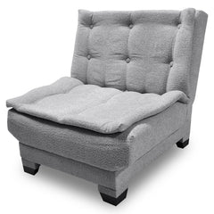 Fauteuil transformable en banquette Lefkada Tissu texturé Gris