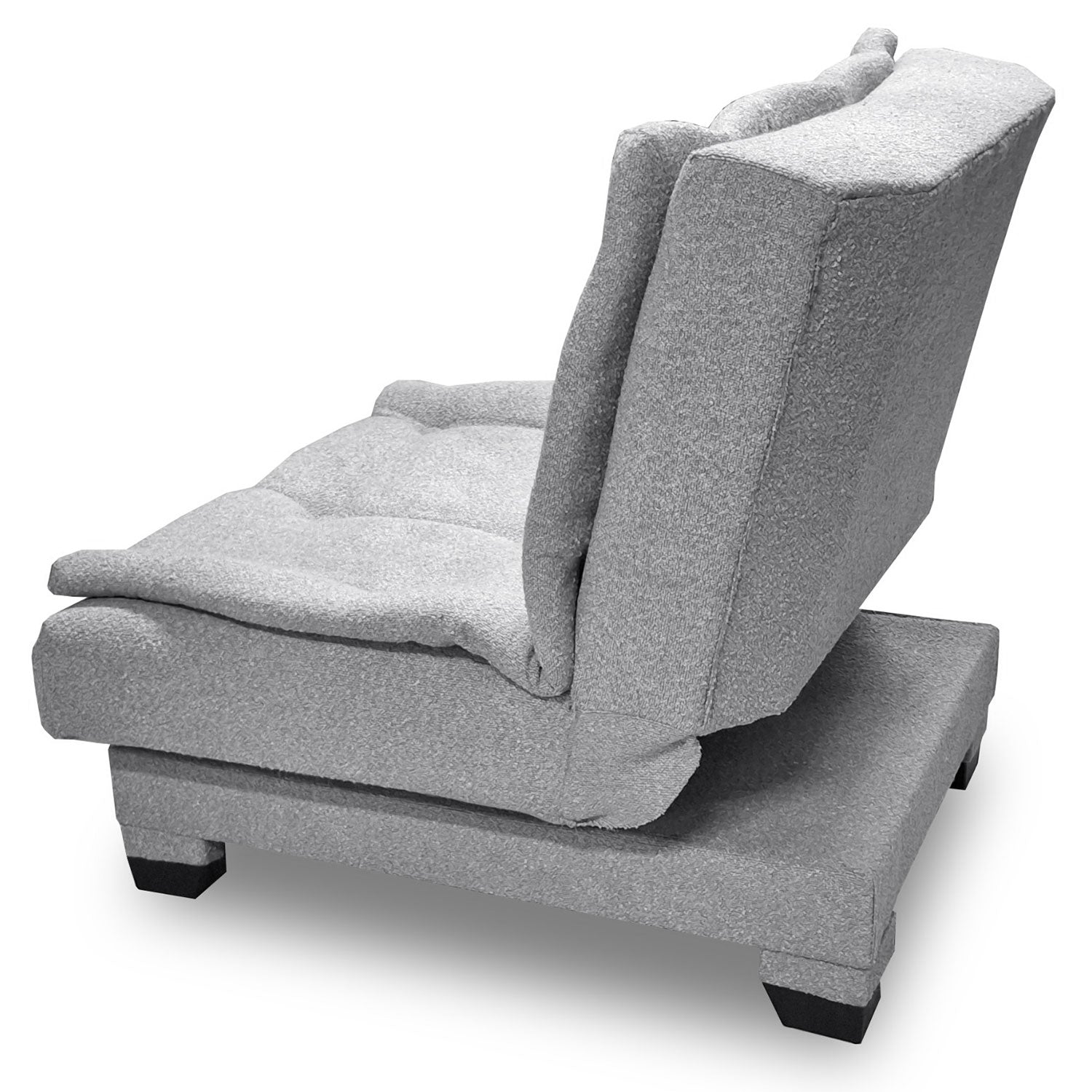 Fauteuil transformable en banquette Lefkada Tissu texturé Gris