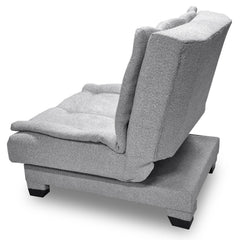Fauteuil transformable en banquette Lefkada Tissu texturé Gris