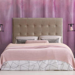 Cabecero de terciopelo taupe Adelle de 140 cm