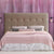 Tête de lit en velours taupe Adelle 180cm