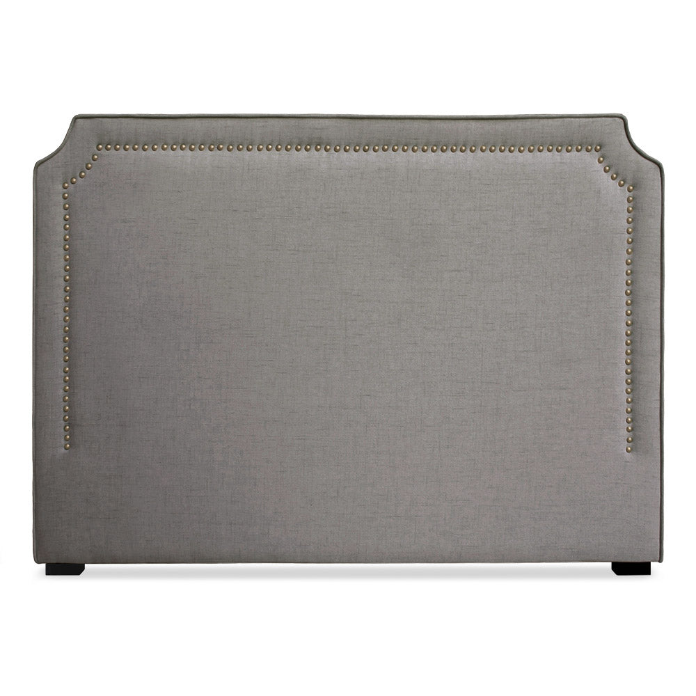 Tête de lit Milana 160cm Tissu Taupe avec clous de tapissier