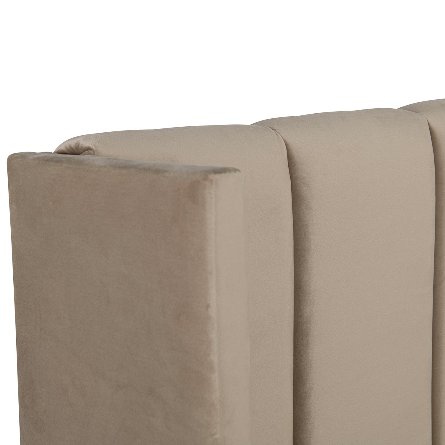 Lit complet avec sommier relevable prises USB et lumières intégrées Line 180x200cm Velours Taupe