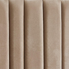 Lit complet avec sommier relevable prises USB et lumières intégrées Line 180x200cm Velours Taupe