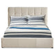 Lit double avec sommier relevable Babrin 160x200cm velours beige