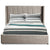 Lit double avec sommier relevable Baccar 140x190cm velours taupe