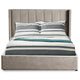 Lit double avec sommier relevable 180x200 cm en velours taupe