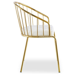 Lote de 2 sillones Baban de cuero sintético blanco