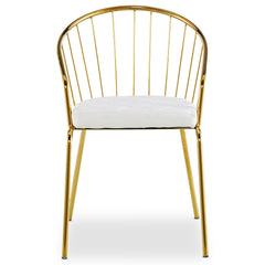 Lote de 2 sillones Baban de cuero sintético blanco