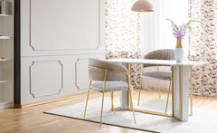 Lot de 4 chaises en velours taupe Azia