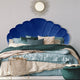 Cabecero Avia de terciopelo azul de 180 cm