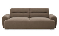 Canapé-lit clic-clac Bernera 3 places tissu bouclette taupe