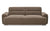 Sofá cama clic-clac Bernera de 3 plazas de tela bouclé color topo