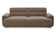 Canapé-lit clic-clac Bernera 3 places tissu bouclette taupe