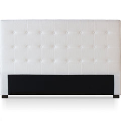 Tête de lit Adelle 180cm tissu bouclette crème capitonnée