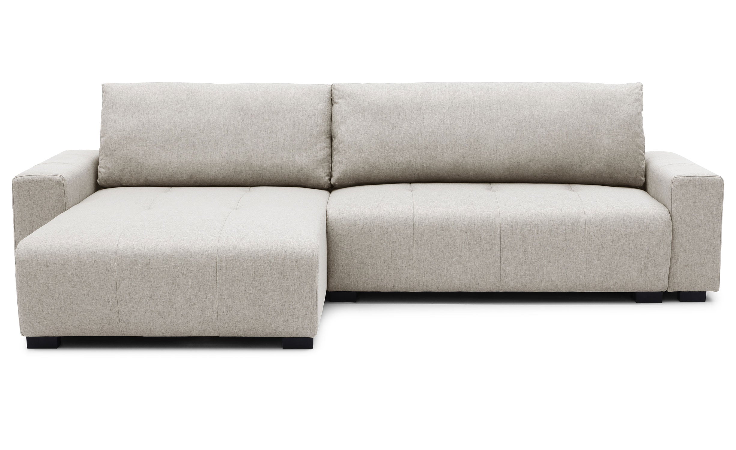 Canapé d'angle convertible élégant Malone Tissu Beige
