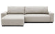 Canapé d'angle convertible en tissu beige