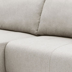 Canapé d'angle convertible élégant Malone Tissu Beige