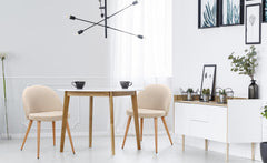 Lot de 2 fauteuils Aliaxa tissu beige