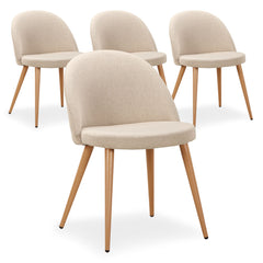 Lote de 4 taburetes Aliaxa beige